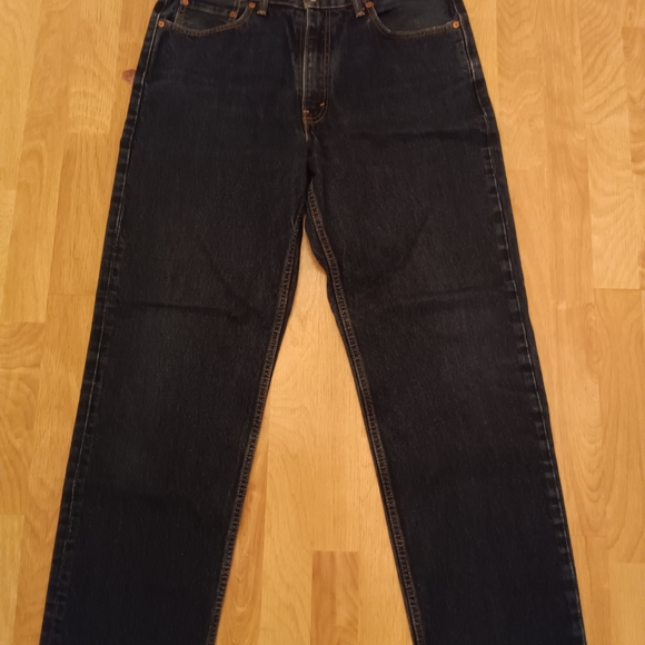 Levi's Men's Dark Indigo Straight Jeans - Picture 2 of 4